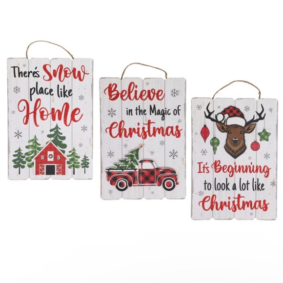 NWT- Believe in the Magic of Christmas 🎄Farmtruck Glittered Wooden Decor Sign - Picture 12 of 17